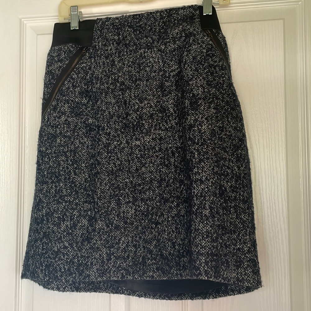 Halogen Navy/ White Pencil Skirt Size 12 - Picture 2 of 8